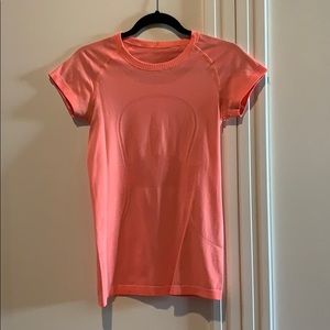 Lululemon Swiftly tech short sleeve. Peach/orange